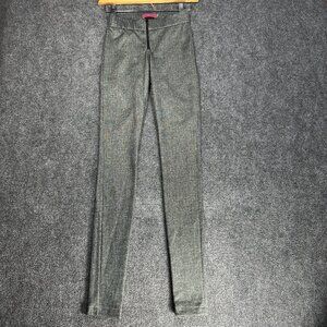 Alice + Olivia Pants Womens 2 Gray Cotton Blend Zip Fly Tapered Leg